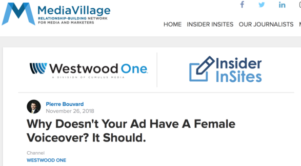 Why Doesn’t Your Advertising Have A Female Voice-Over? It Should.